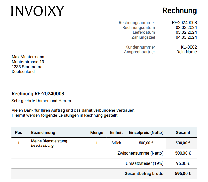 Nach getaner Arbeit kannst du als Einzelunternehmer in wenigen Sekunden mit invoixy ein Angebot in eine Rechnung umwandeln.